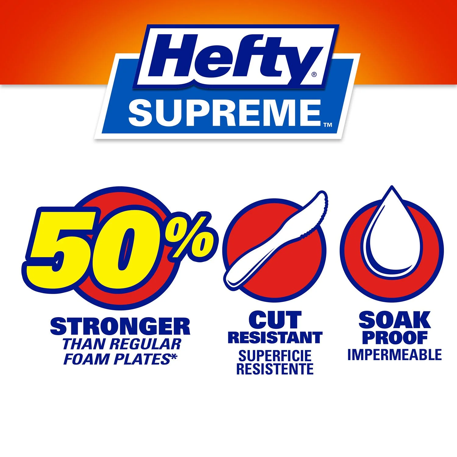 Hefty Supreme Foam Disposable Lunch Plates, 8 7/8", 250 ct. - Image 3