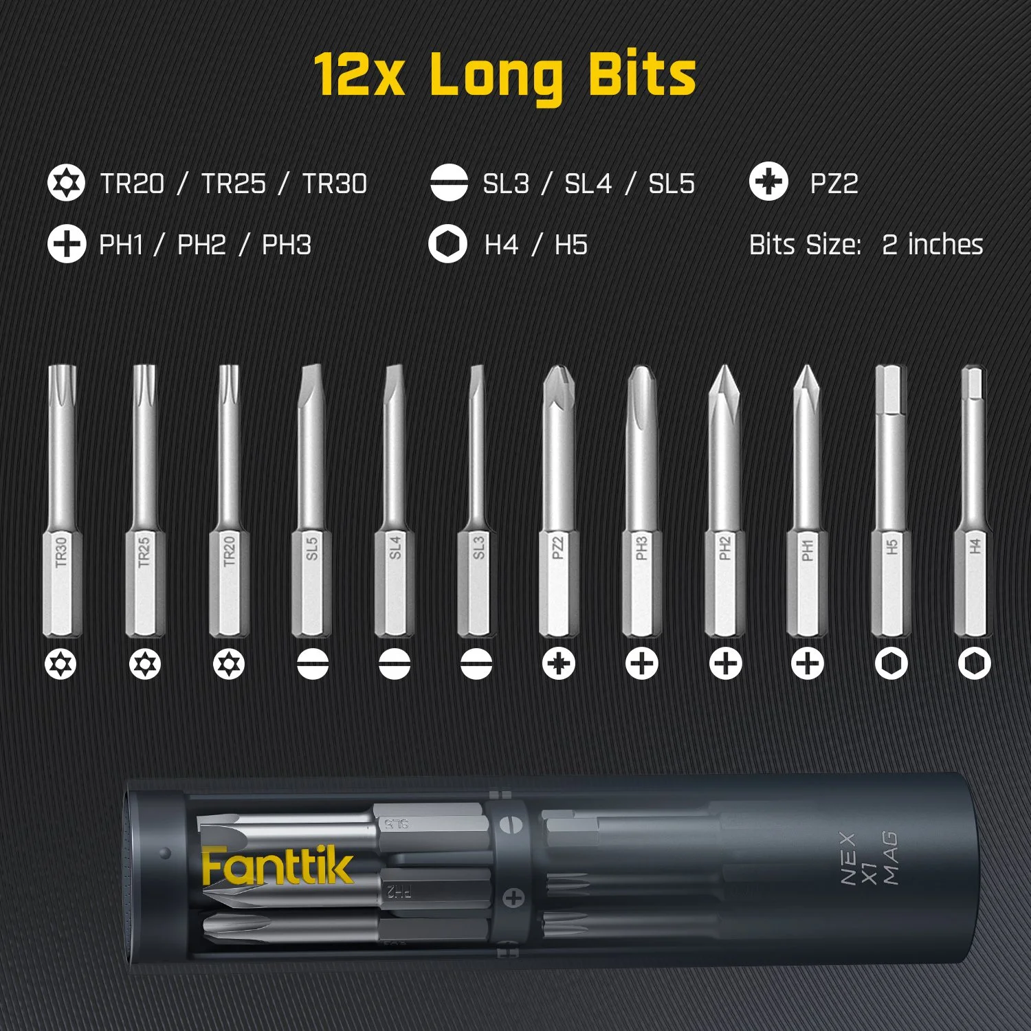 Fanttik Deluxe Cordless Screwdriver bundle for Furniture, 10 Piece - Image 2